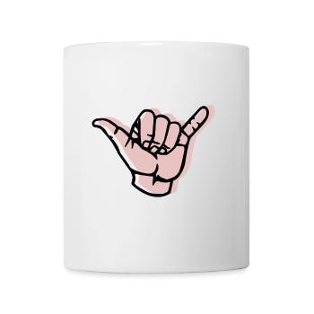 Hand - Shaka - Versatz - Tasse - Weiß - Vorne