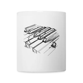 Piano Tasten - Tasse - Weiß - Vorne