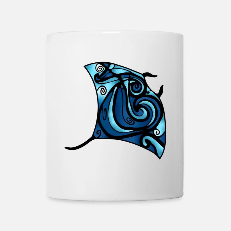 Bunter Rochen - Tasse - Weiß