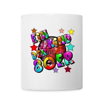 80er Party Retro Fun Shirt Ein Kind der 80er.(25) - Tasse - Weiß - Vorne