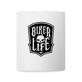 Biker moto motos crâne déclaration - Mug blanc - blanc - Devant