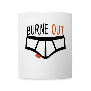 burne out burnout slip citation couille humour - Mug blanc - blanc - Devant