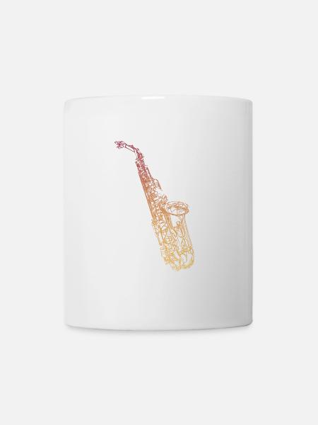 Saxophone ténor - Mug blanc - blanc