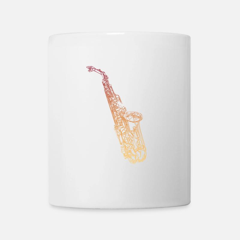 Saxophone ténor - Mug blanc - blanc