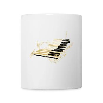 Pianomusik - Tasse - Weiß - Vorne