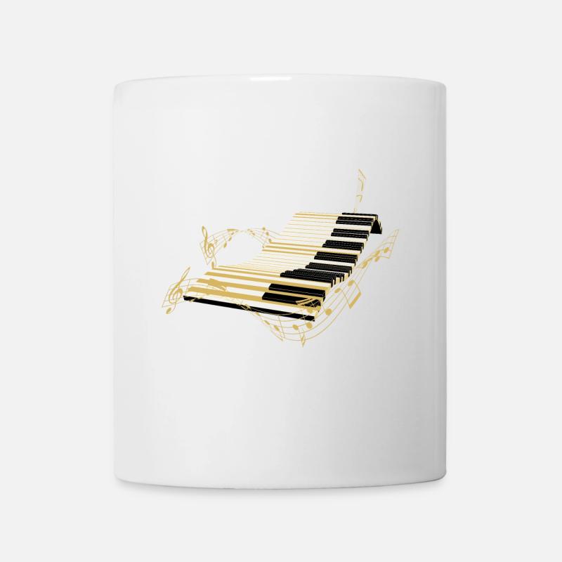 Pianomusik - Tasse - Weiß