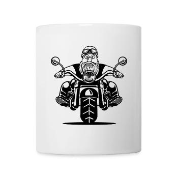 Motorcyclist chopper motorcycles biker cool - Mug - white - Front