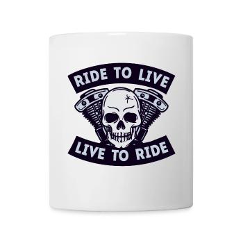 Déclaration de motard moto crâne motos - Mug blanc - blanc - Devant