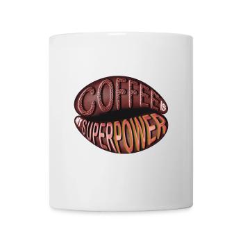 Le café est ma superpuissance. - Mug blanc - blanc - Devant