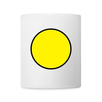 yellow circle with black outline - Mug - white - Front