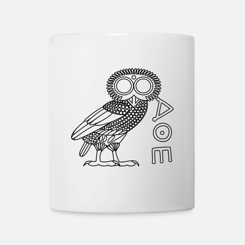 Chouette d'Athéna [Blanc + Ethnicon] - Mug blanc - blanc