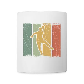 Rebond de handball en blocs couleur - Mug blanc - blanc - Devant