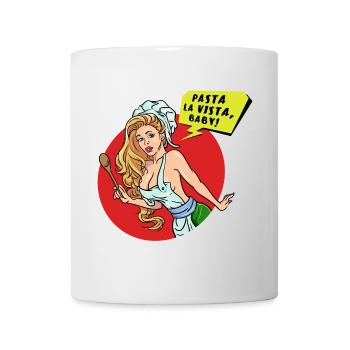 Spaghetti Sexy Frau Nudeln Pasta Asciutta Italien - Tasse - Weiß - Vorne