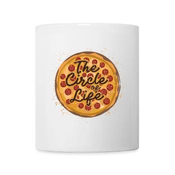 Pizzeria Essen Sprüche Pizza Salami Salamipizza - Tasse - Weiß - Vorne