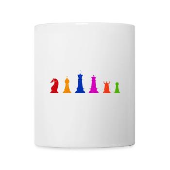 Pièces d'échecs Idée cadeau de joueurs d'échecs colorés - Mug blanc - blanc - Devant