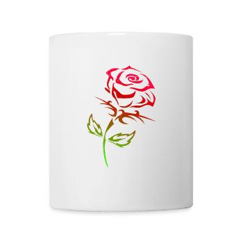 Tribal tattoo rose lover gift idea - Mug - white - Front