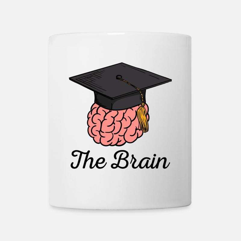Diplômé de l'école, diplômé de l'école secondaire, diplômé avec master - Mug blanc - blanc