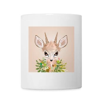 Zwergantilope Dikdik mit großen Augen - Tasse - Weiß - Vorne