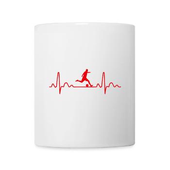 Heartbeat Soccer Lustige Geschenkidee - Tasse - Weiß - Vorne