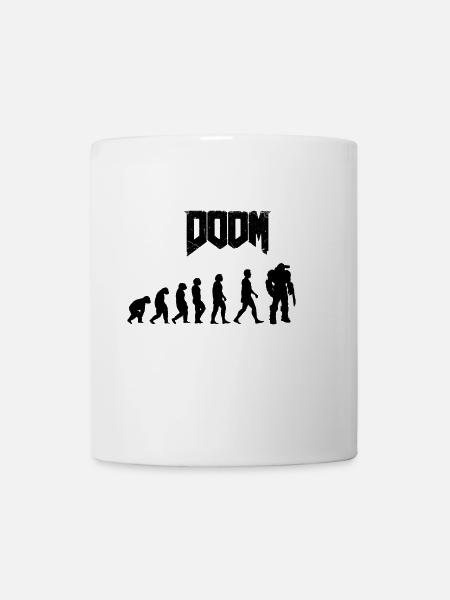 Évolution humaine minimaliste silhouettes - Mug blanc - blanc