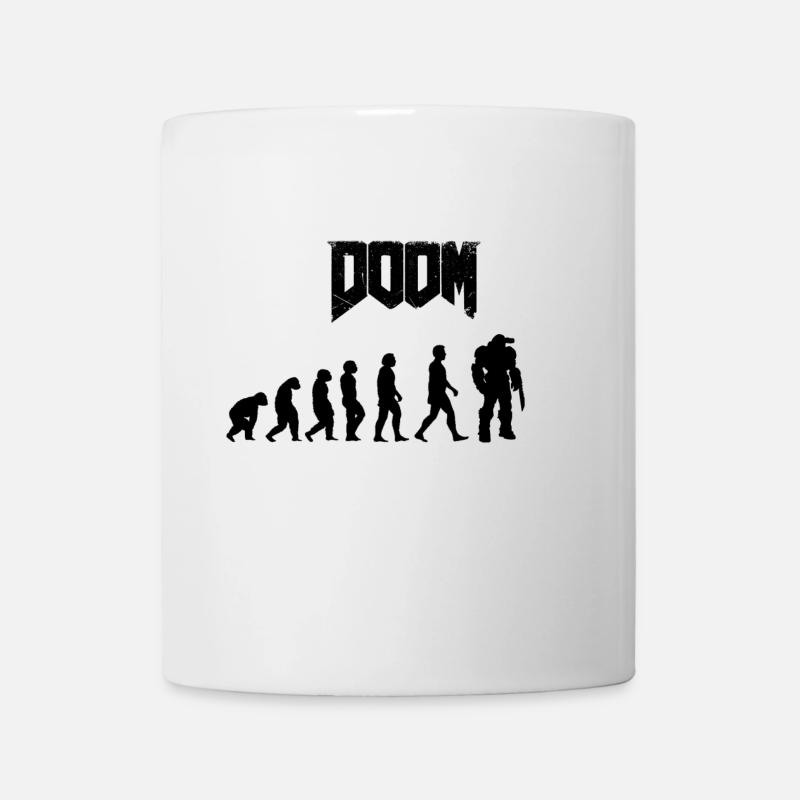 Évolution humaine minimaliste silhouettes - Mug blanc - blanc