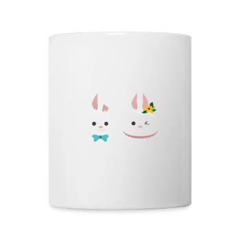 Rabbit Mrs. Hare and Mr. Hare gift idea - Mug - white - Front