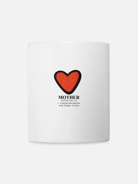 Cœur avec mamatronk significatif - Mug blanc - blanc