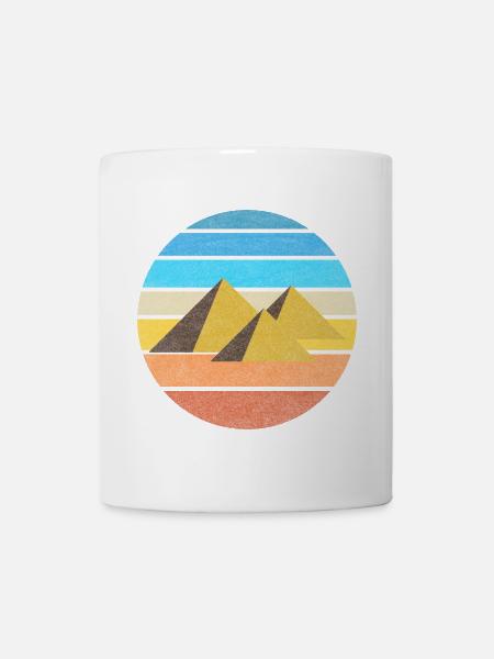 Egypte pyramide rétro idée cadeau vintage Le Caire - Mug blanc - blanc