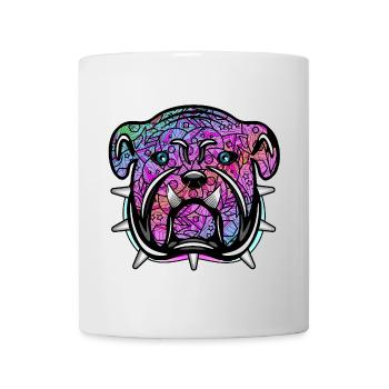 Hundekunst mit bunter Hundeliebe - bunter Hund - Tasse - Weiß - Vorne
