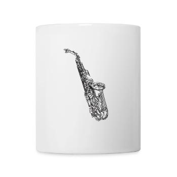 Saxophonist - Tasse - Weiß - Vorne