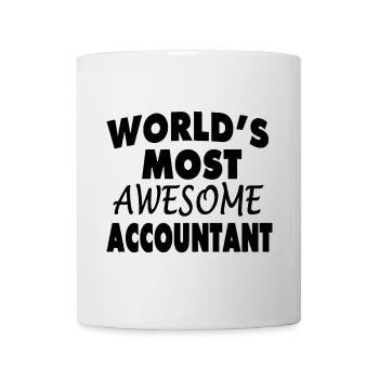 Black Design World s Most Awesome Accountant - Tasse - Weiß - Vorne