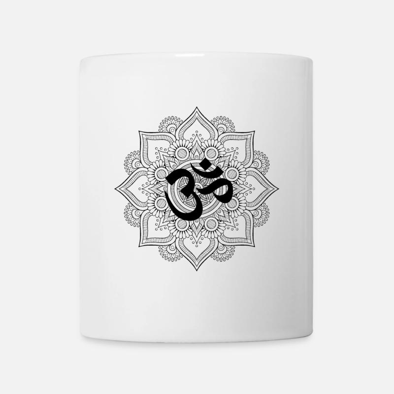 Mandala OM schwarz - Tasse - Weiß