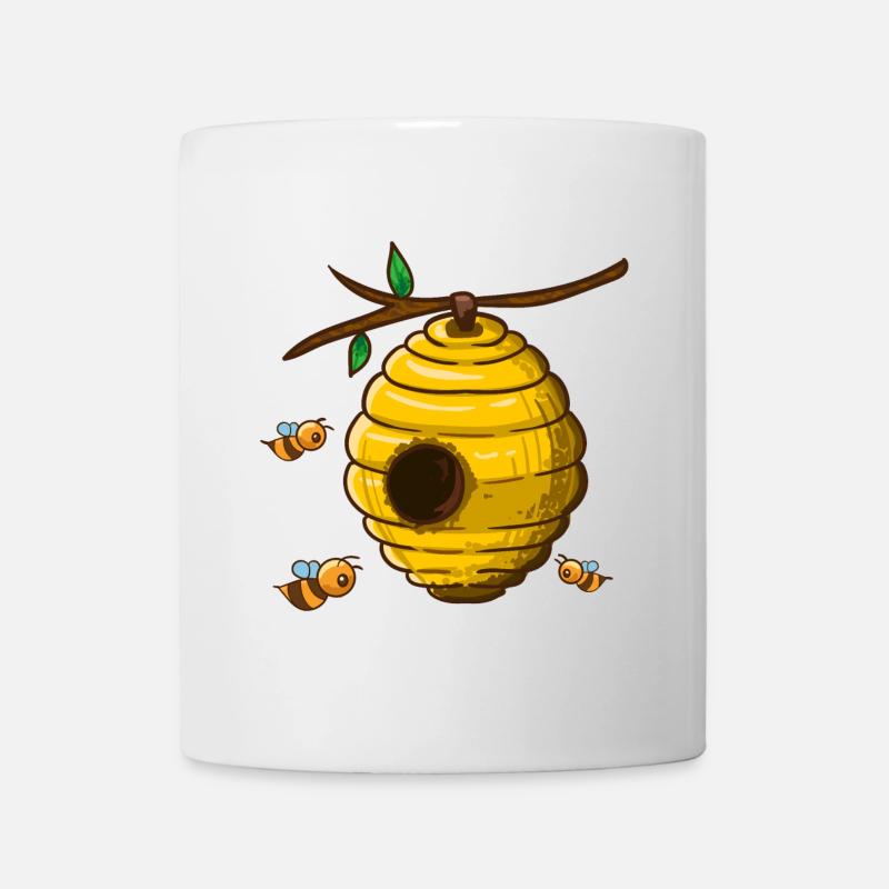 Bees around the hive - Mug - white