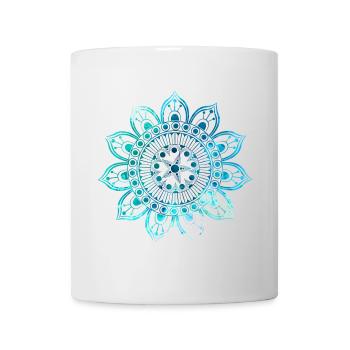 Mandala - blue - Mug - white - Front