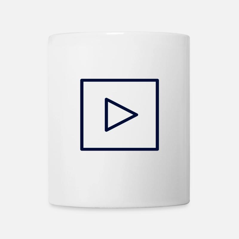 Conception du symbole de jeu carré - Mug blanc - blanc