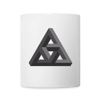 Fascinating Penrose Pyramid in Gray - Mug - white - Front