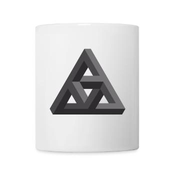 Abstract Geometry Pattern in Gray - Mug - white - Front