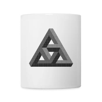 Abstract Penrose triangle on light background - Mug - white - Front