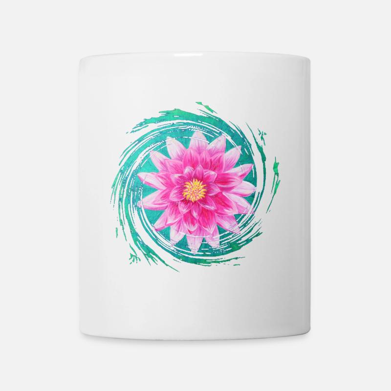 Leuchtender Lotus - Sonja Ariel von Staden - Tasse - Weiß
