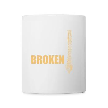 Skoliose Wirbelsäule Rücken Krankheit Geschenk - Tasse - Weiß - Vorne