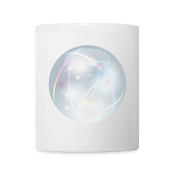 Crystal ball with delicate light reflections in pastel - Mug - white - Front