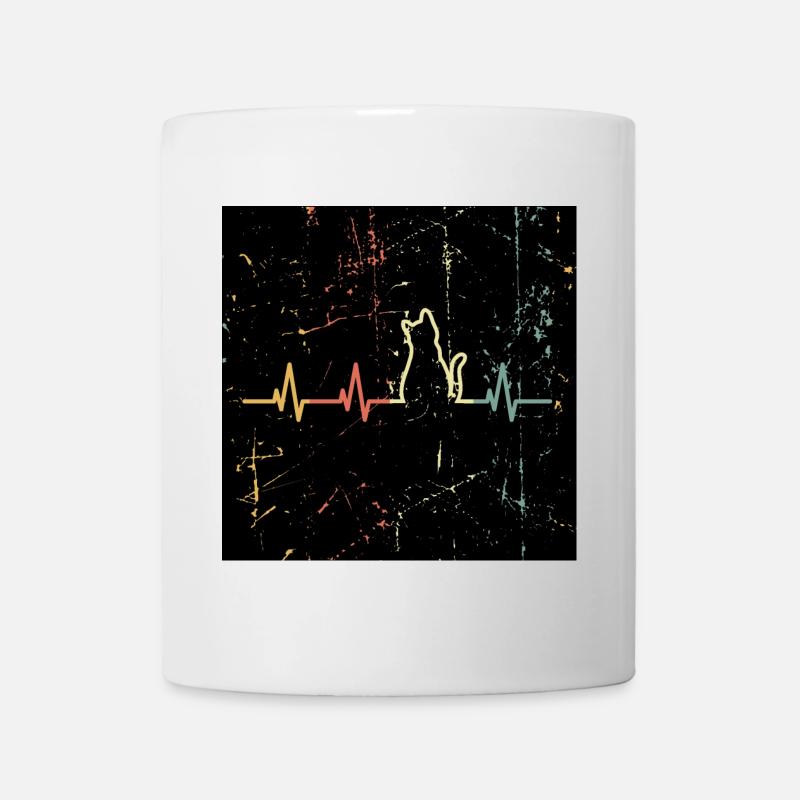 Katzen Gesichtsmaske - Tasse - Weiß