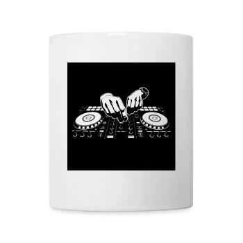DJ Gesichtsmaske - Tasse - Weiß - Vorne