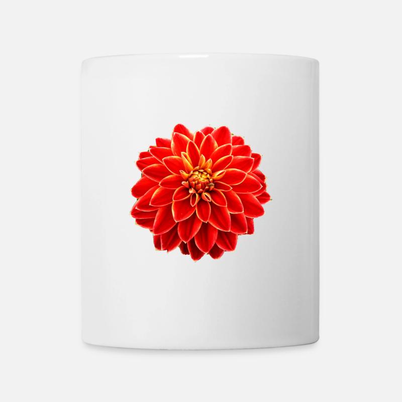 Dahlia red - Mug - white