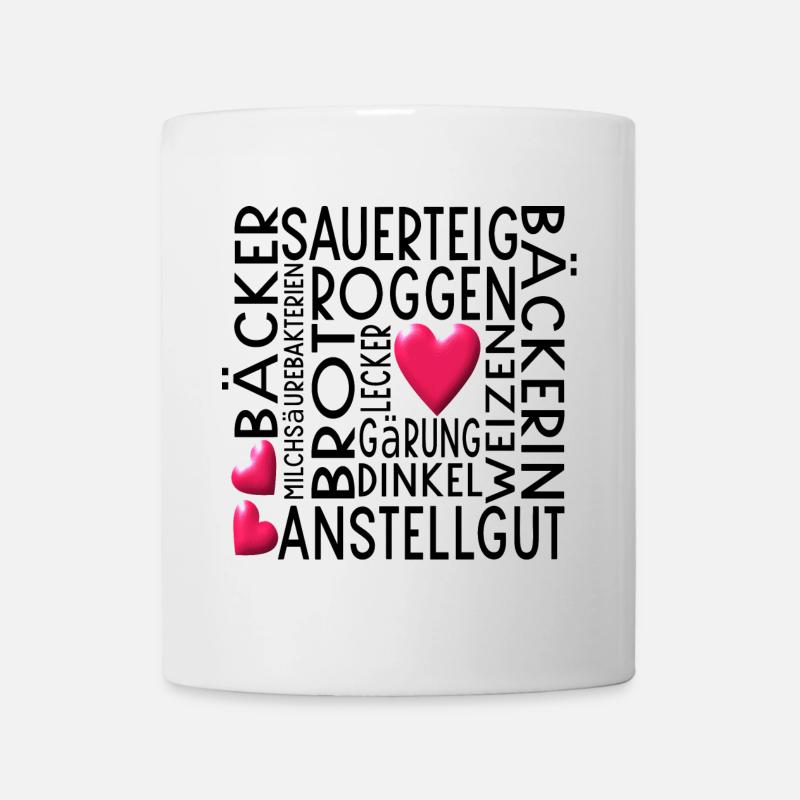 HOBBYBÄCKERIN SAUERTEIG FÜTTERN BROT BACKEN TEIG - Tasse - Weiß