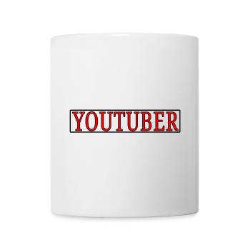 Youtuber Schriftzug - Tasse - Weiß - Vorne
