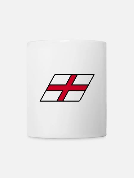 Englische Flagge - Tasse - Weiß