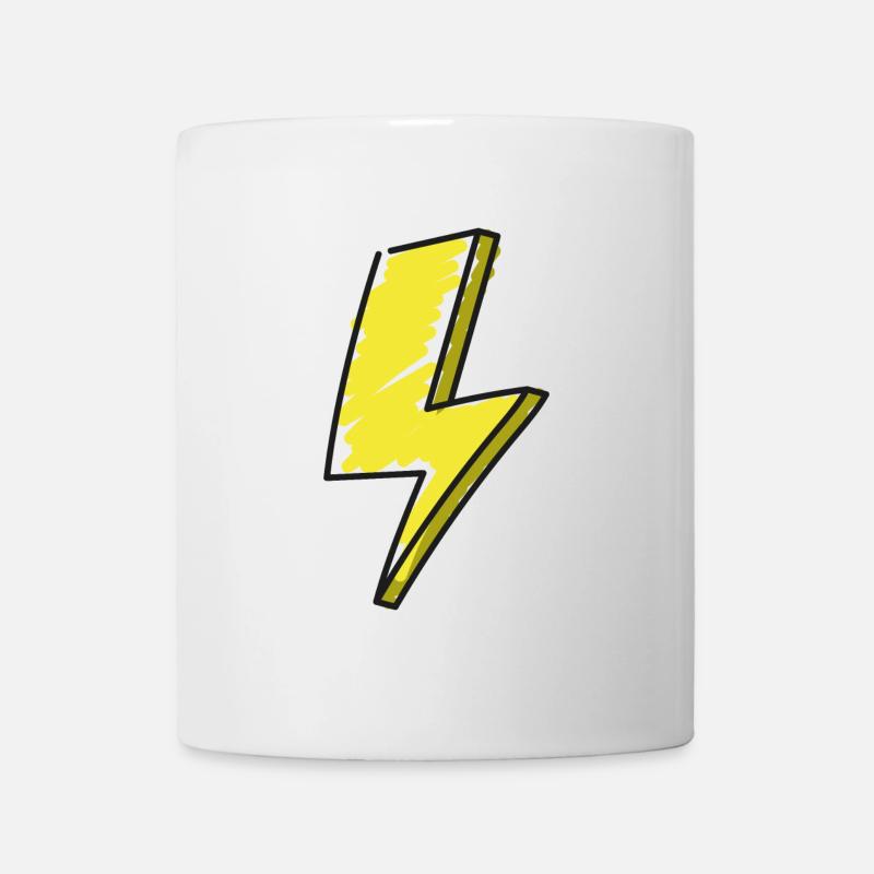 Blitz - Illustration - Tasse - Weiß