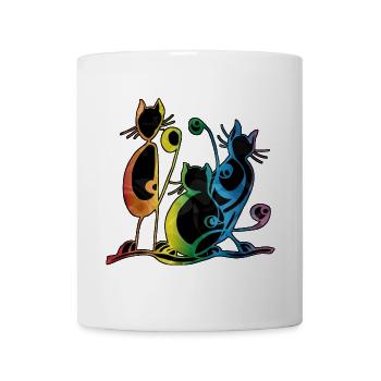 Cat family - Mug - white - Front