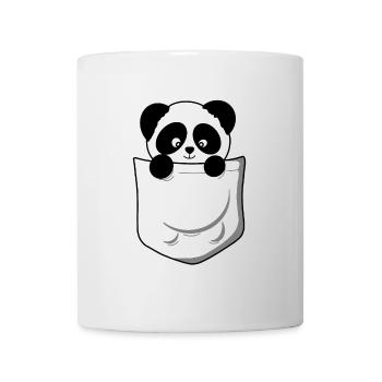 Panda panda bear pocket funny cute - Mug - white - Front